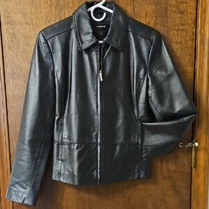 Colebrook Ladies' Black Leather Jacket Size Medium Like New!